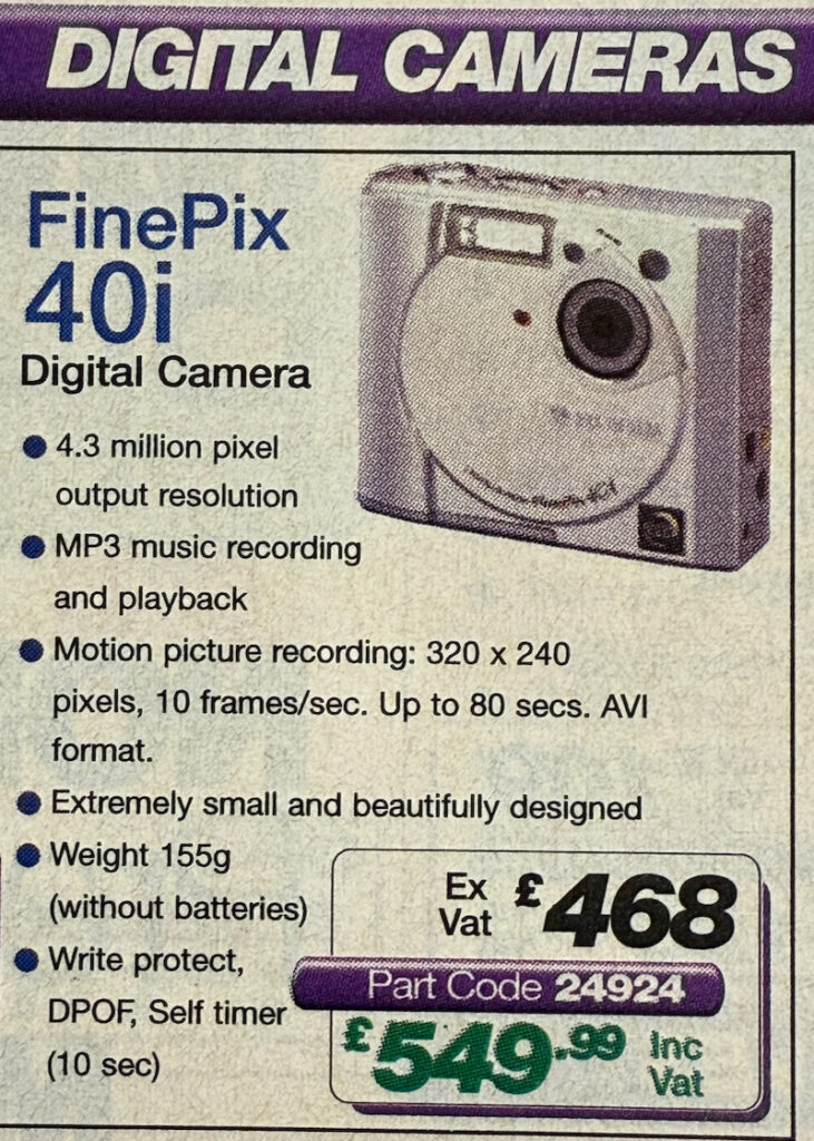 fuji finepix 40i advert